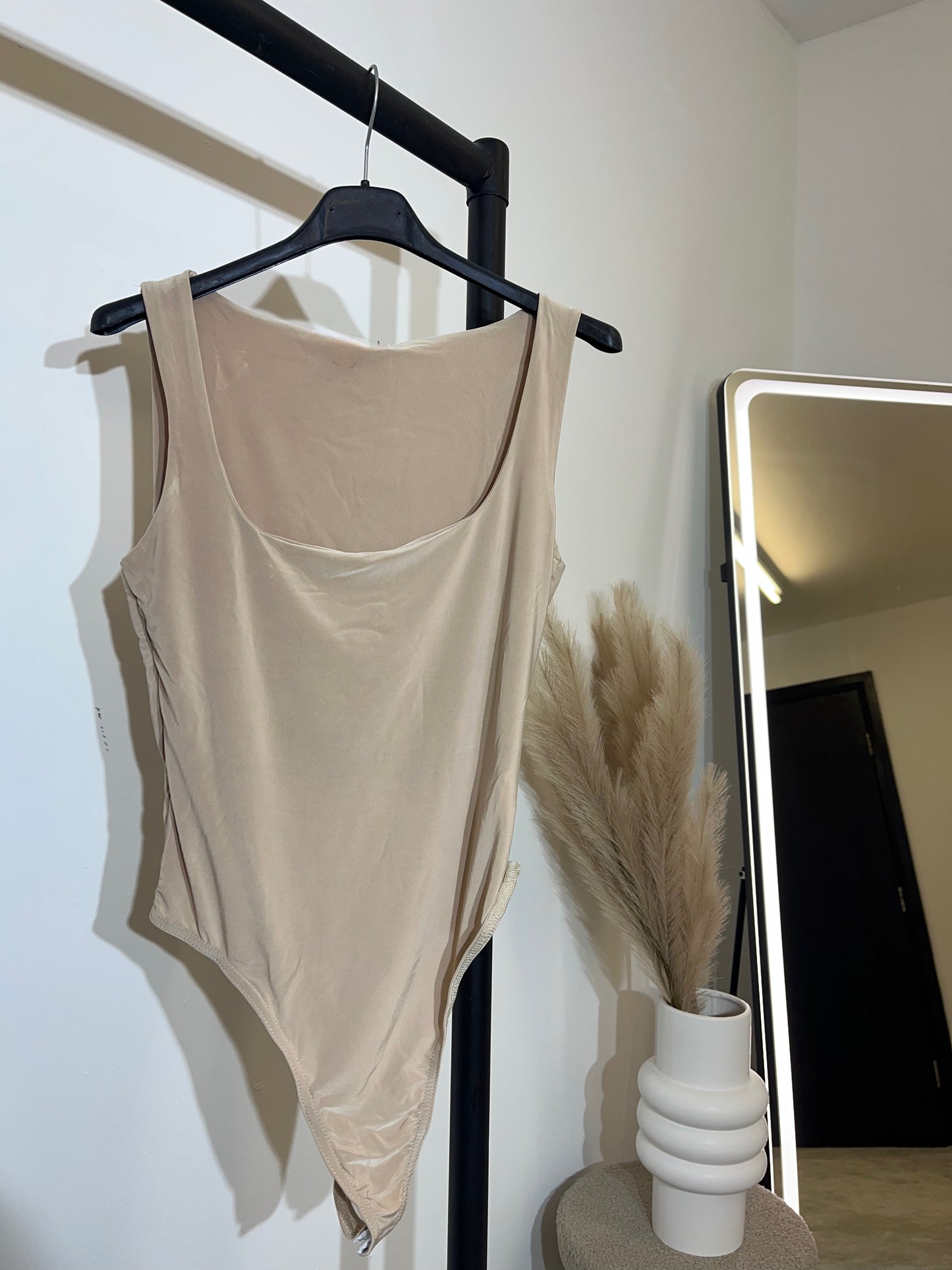 Second Skin Double Lined Slinky Square Neck Shape Stretch Bodysuit