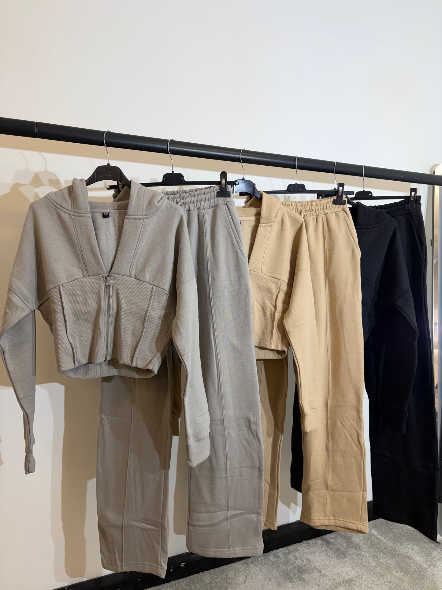 Wide Leg Jogger and Zip Up Hoodie With Contouring Waist Tracksuit