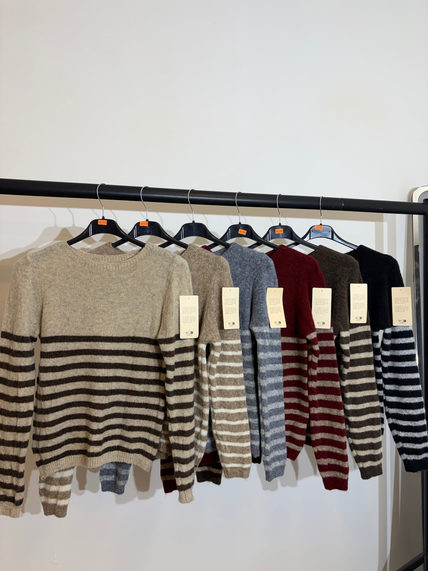 Knitted Striped Sweatshirt One Size UK 6 - UK 14