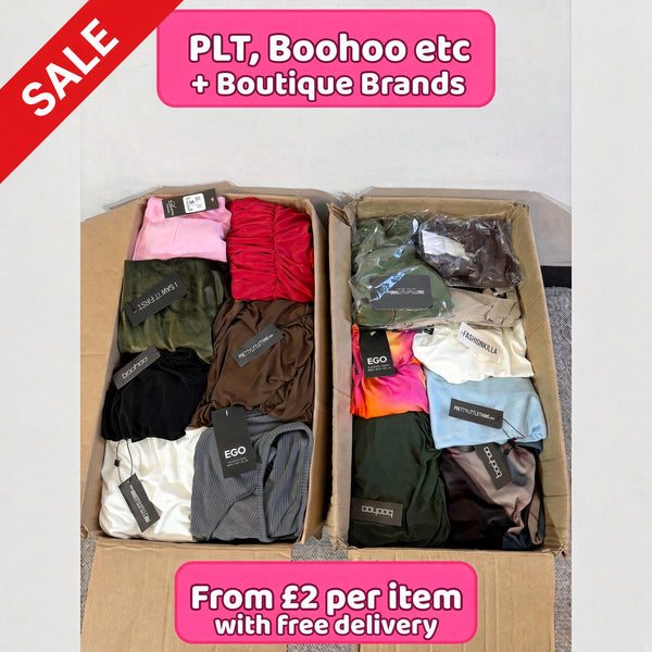 Mixed Online and Boutique Brand Womens Wholesale PLT, Boohoo, Edge Street,  etc