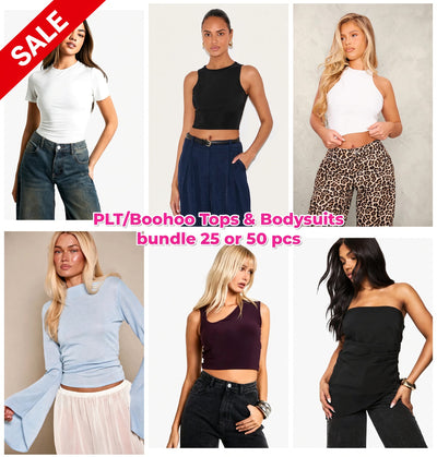 PLT/Boohoo Bodysuit & Top Womens clothing wholesale bundle 25 or 50 pieces