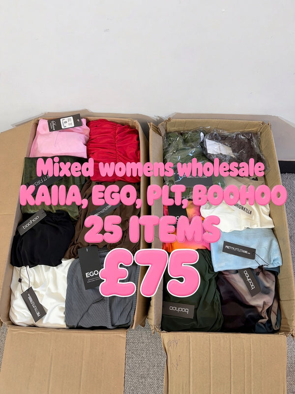 Mixed Wholesale Womens Clothing Box - Online Brands mostly Kaiia, PLT, Boohoo & Ego